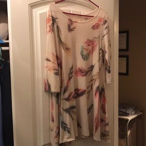 Cream Feather Tunic